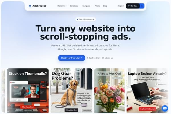 AdsCreator.com screenshot