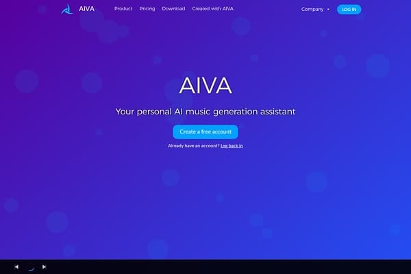 AIVA screenshot