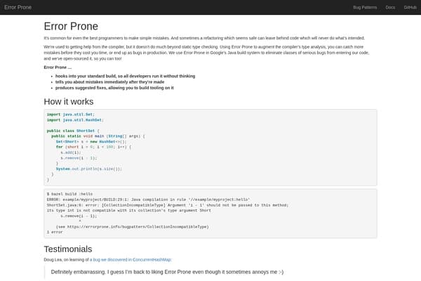 Error Prone preview
