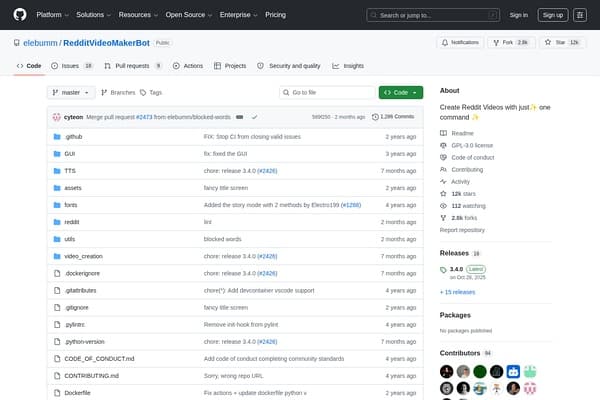 RedditVideoMakerBot screenshot