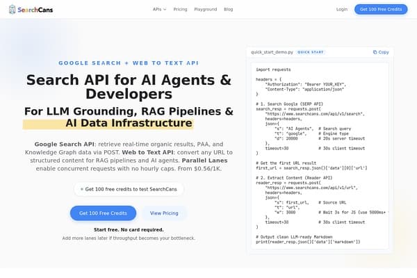 SearchCans screenshot