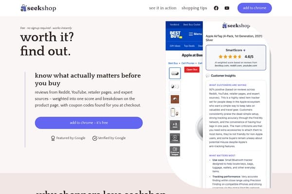 SeekShop screenshot
