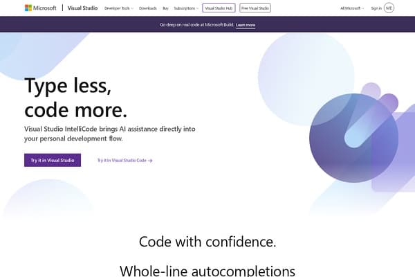 Visual Studio IntelliCode preview