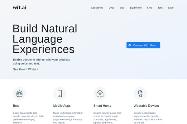 Wit.ai screenshot